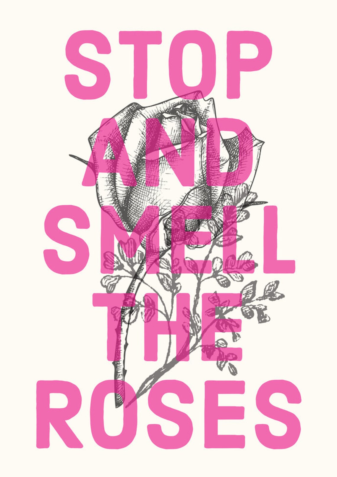 Stop and Smell the Roses print Etsy