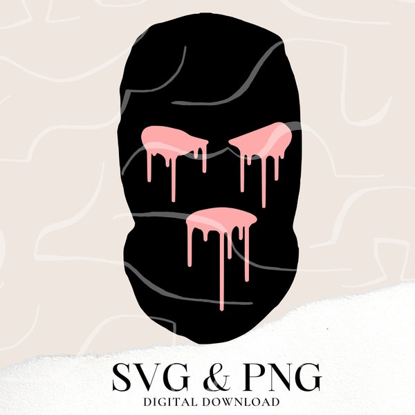 Womans Ski Mask Svg - Baddie SVG - Hot Girl SVG - Girl Ski Mask SVG - The Drip Svg - Savage Svg - Svg Png - Pink Aesthetic - Grunge Svg