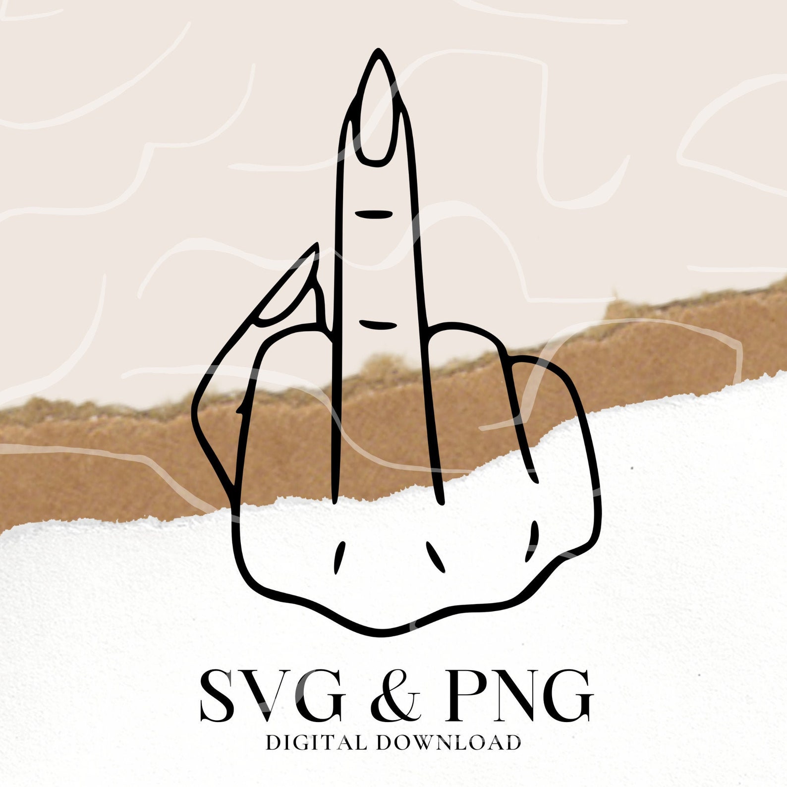 Middle Finger SVG Middle Finger Silhouette Digital Download | Etsy
