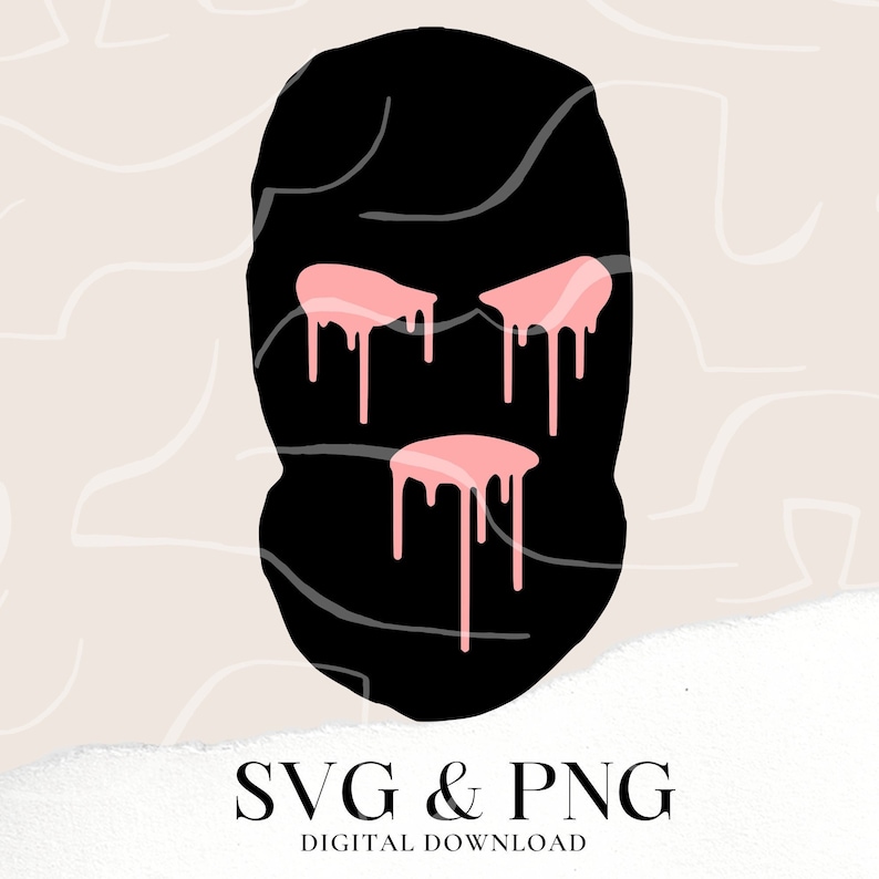 Drip Ski Mask Svg Baddie Aesthetic SVG Hot Girl SVG Ski Etsy