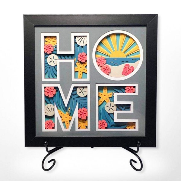 3D BEACH HOME SVG - for cricut - for silhouette