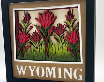 3D WYOMING - INDIAN PAINTBRUSH Flower svg -  for cricut - for silhouette