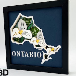 3D ONTARIO SVG - Trillium svg - pour cricut - pour la silhouette