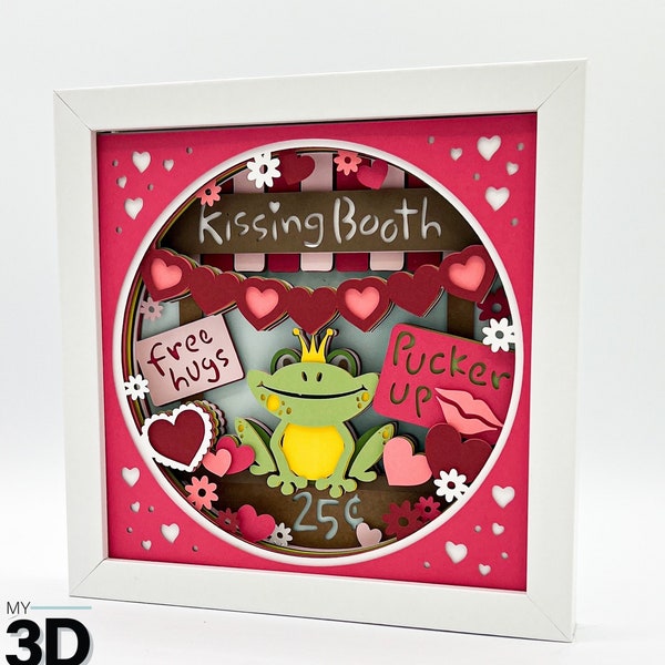 3D KISSING BOOTH Shadow Box svg - VALENTINE'S Day svg - for cricut - for silhouette 3D KISSING BOOTH Shadow Box svg - VALENTINE'S Day svg - for cricut - for silhouette