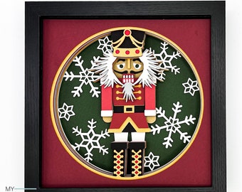 3D NUTCRACKER svg - 3D Christmas svg - CHRISTMAS shadow box svg - for cricut - for silhouette