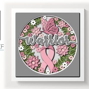 3D WARRIOR svg - RUBAN DE SENSIBILISATION svg - pour cricut - pour silhouette