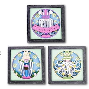 3D EASTER Gnome Bundle - Gnome svg - EASTER SVG -shadow box svg - pour cricut - pour silhouette