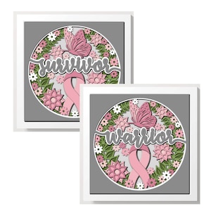 3D SURVIVOR/WARRIOR svg - Awareness RIBBON svg - per cricut - per silhouette