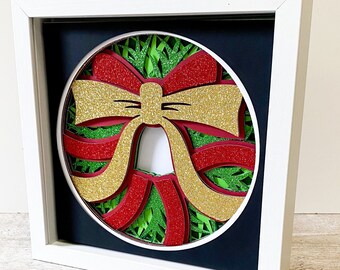 3D CHRISTMAS WREATH SVG - for cricut - for silhouette