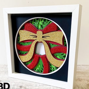 3D CHRISTMAS WREATH SVG - for cricut - for silhouette