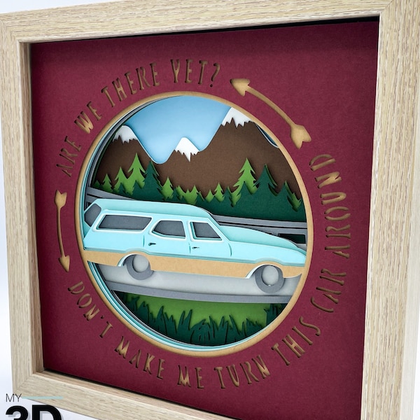 3D Are We There Yet SVG - FATHER'S DAY Shadow box svg - road trip svg - layered cardstock svg - for cricut - for silhouette 3D Are We There Yet SVG - FATHER'S DAY Shadow box svg - road trip svg - layered cardstock svg - for cricut - for silhouette