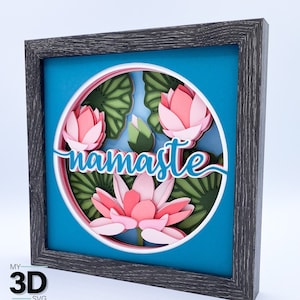 Scatola per ombre 3D NAMASTE - per cricut - per silhouette
