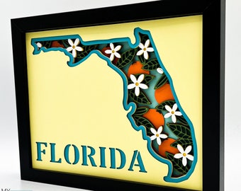 3D FLORIDA SVG - Orange Blossom svg -  for cricut - for silhouette