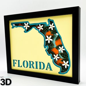 3D FLORIDA SVG - Orange Blossom svg -  for cricut - for silhouette