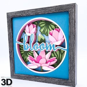 3D BLOOM Shadow Box - voor cricut - voor silhouet