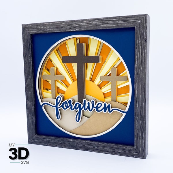 3D FORGIVEN SVG - Religious EASTER svg - for cricut - for silhouette 3D FORGIVEN SVG - Religious EASTER svg - for cricut - for silhouette