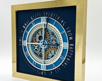 3D CLOCK svg - shadow box svg - for cricut - for silhouette