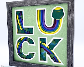 3D St. PATRICK'S Day LUCK SVG - for cricut - for silhouette