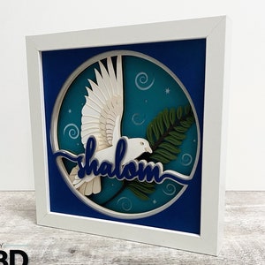 3D HANUKKAH svg - 3D Shalom svg - shadow box svg - pour cricut - pour silhouette