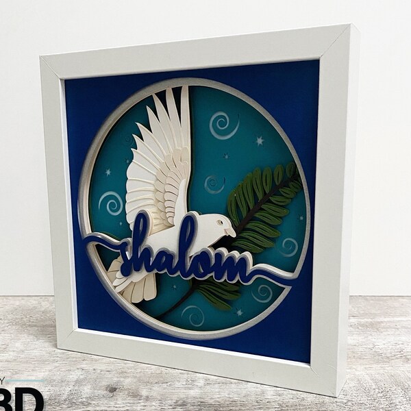 3D HANUKKAH svg - 3D Shalom svg - shadow box svg - for cricut - for silhouette