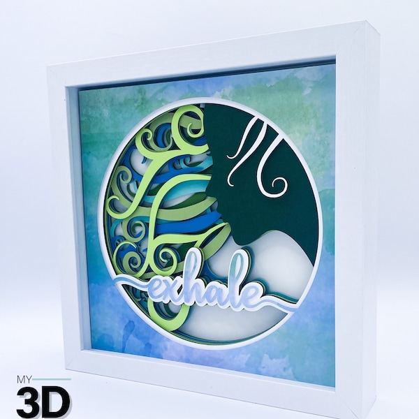 3D EXHALE Shadow Box - für Cricut - für Silhouette