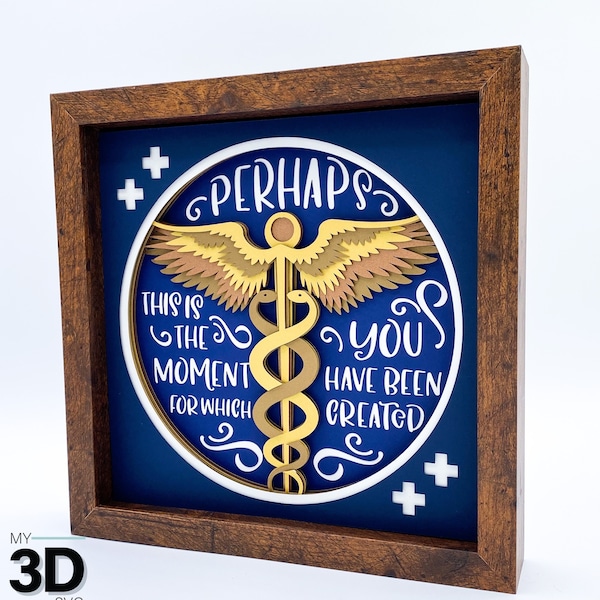 3D CADUCEUS - Healthcare worker svg - nurse svg - dr svg - Shadow Box svg - for cricut - for silhouette 3D CADUCEUS - Healthcare worker svg - nurse svg - dr svg - Shadow Box svg - for cricut - for silhouette