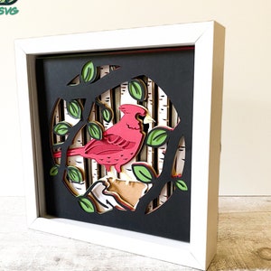 3D CARDINAL SVG - Layered Cardstock SVG - Memorial SVG - für Cricut - für Silhouette