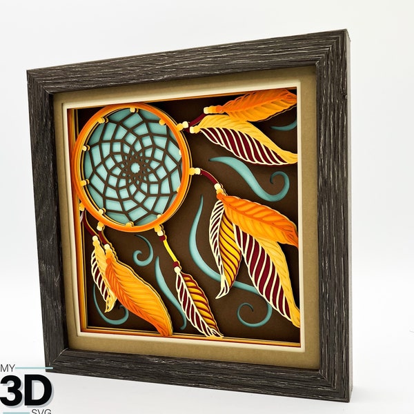 3D DREAM CATCHER SVG - Shadow box svg -layered cardstock svg - for cricut - for silhouette 3D DREAM CATCHER SVG - Shadow box svg -layered cardstock svg - for cricut - for silhouette