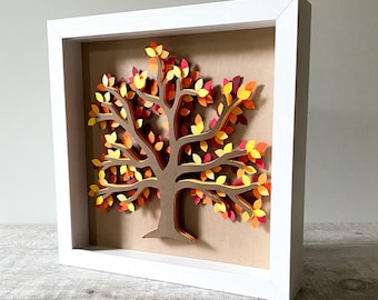3D FALL TREE SVG - fall svg - shadow box svg - for cricut - for silhouette