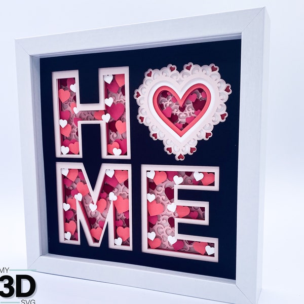 3D VALENTINES HOME SVG - for cricut - for silhouette 3D VALENTINES HOME SVG - for cricut - for silhouette