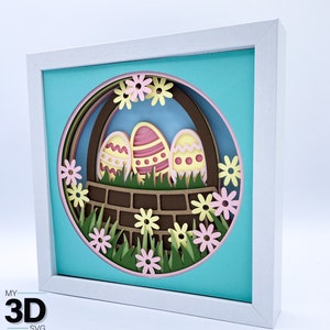 3D EASTER BASKET SVG - Easter svg -  for cricut - for silhouette