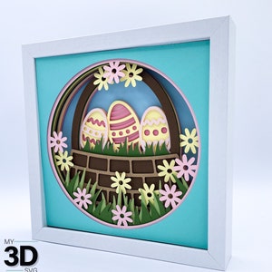 3D EASTER BASKET SVG - Pâques svg - pour cricut - pour la silhouette