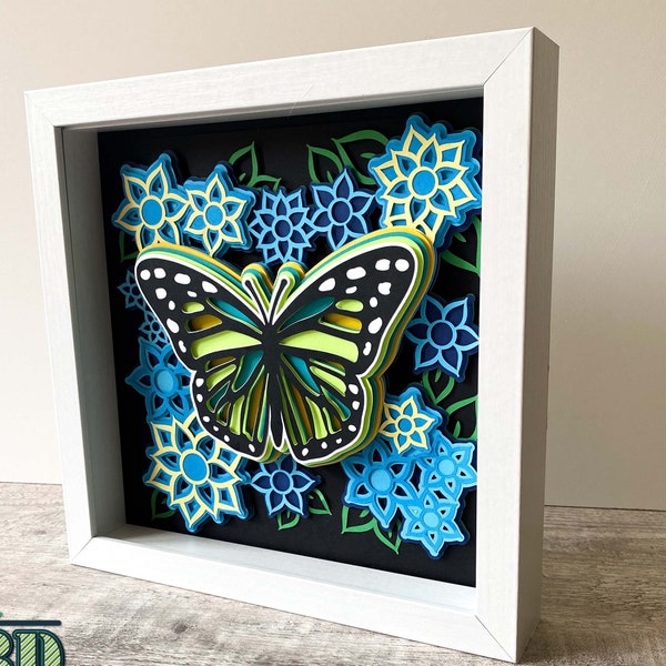 3D Cardstock Butterfly SVG - Layered SVG - For Cricut - Silhouette - Shadowbox svg