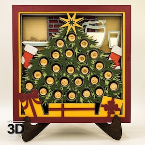 3D WEIHNACHTSBAUM ADVENT svg - Weihnachten Shadow Box svg - für Cricut - für Silhouette