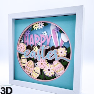 3D HAPPY EASTER SVG - Pâques svg - pour cricut - pour la silhouette