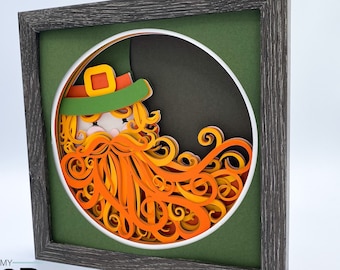 3D LEPRECHAUN svg -  St. Patricks Day svg - shadow box svg - for cricut - for silhouette