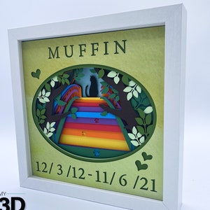 CUSTOMIZABLE 3D RAINBOW BRIDGE Shadow Box svg - for cricut - for silhouette