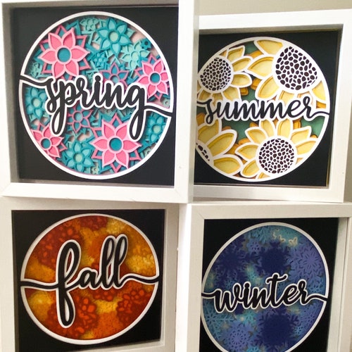 3D SPRING SVG Shadow Box SVG for Cricut for Silhouette | Etsy