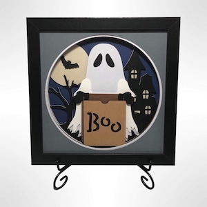 3D GHOST svg - HALLOWEEN shadow box svg - for cricut - for silhouette