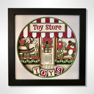 TOY STORE svg - 3D Christmas svg - CHRISTMAS shadow box svg - für Cricut - für Silhouette