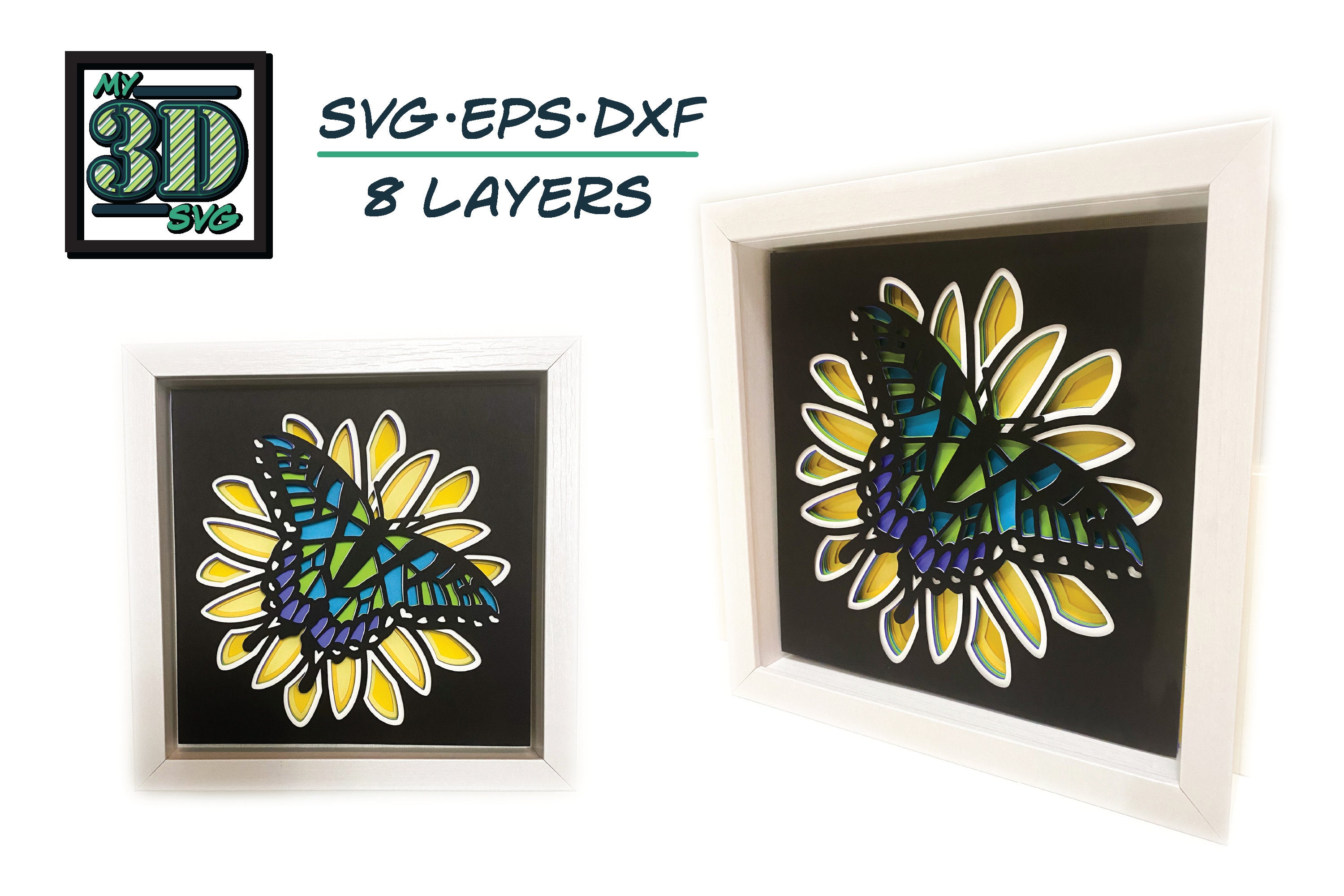 3D Layered Butterfly SVG Cardstock SVG butterfly svg for | Etsy