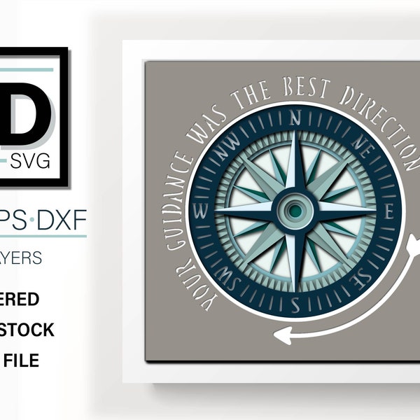 3D COMPASS svg - fathers day svg - teacher svg - Shadow Box svg - for cricut - for silhouette 3D COMPASS svg - fathers day svg - teacher svg - Shadow Box svg - for cricut - for silhouette