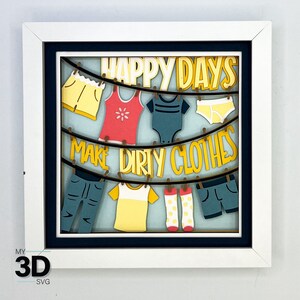 3D LAUNDRY ROOM Shadow Box Svg - Layered Cardstock Svg - for Cricut ...