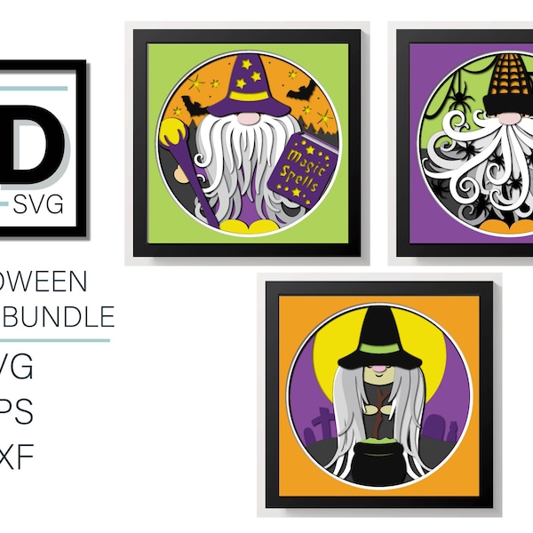 3D HALLOWEEN GNOME BUNDLE - Fall shadow box svg - for cricut - for silhouette 3D HALLOWEEN GNOME BUNDLE - Fall shadow box svg - for cricut - for silhouette