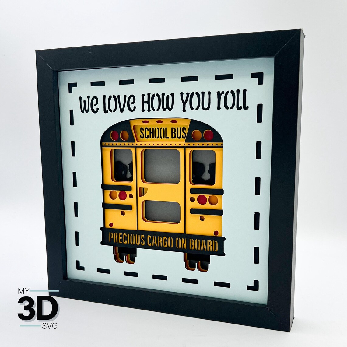 3D BUS DRIVER Svg - 3D TEACHER Svg - Shadow Box Svg - for Cricut - for ...