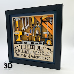 3D VADERSCHAP SVG - vaders dag SVG - leraar SVG - Shadow Box SVG - voor cricut - voor silhouet