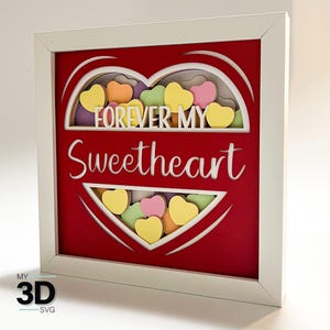 Svg 3D SWEETHEART - Svg de la Saint-Valentin Shadow Box - pour cricut - pour silhouette