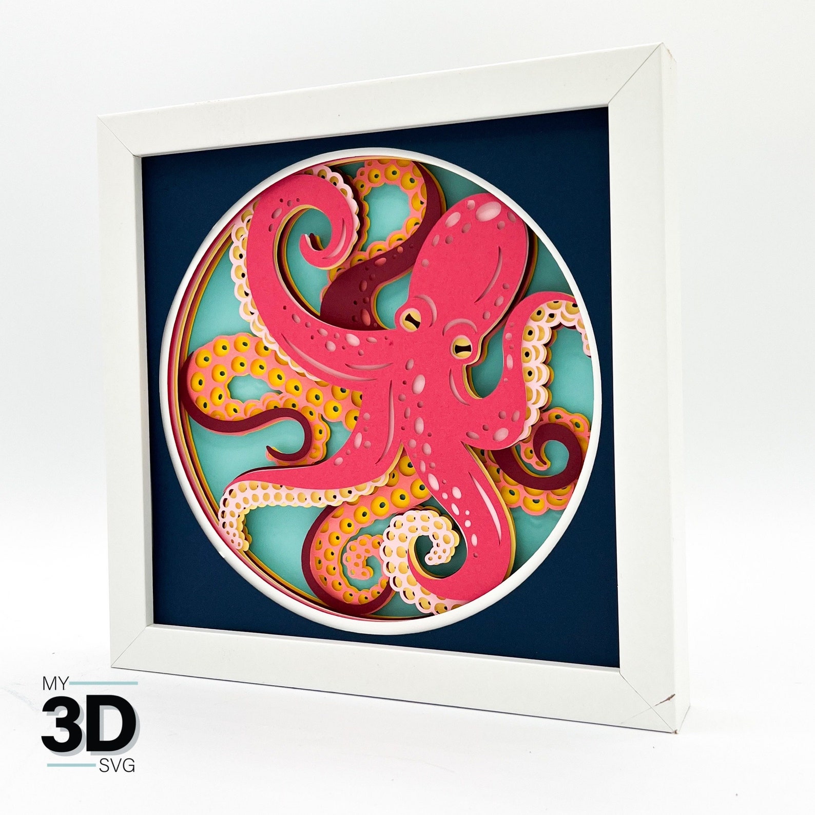 3D OCTOPUS SVG ocean Shadow Box Svg layered Cardstock Svg for Cricut ...