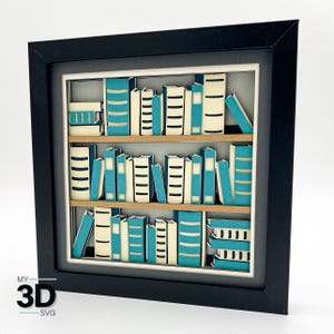 3D BOOKS svg - Lehrer Wertschätzung Tag shadowbox svg - für Cricut - für Silhouette