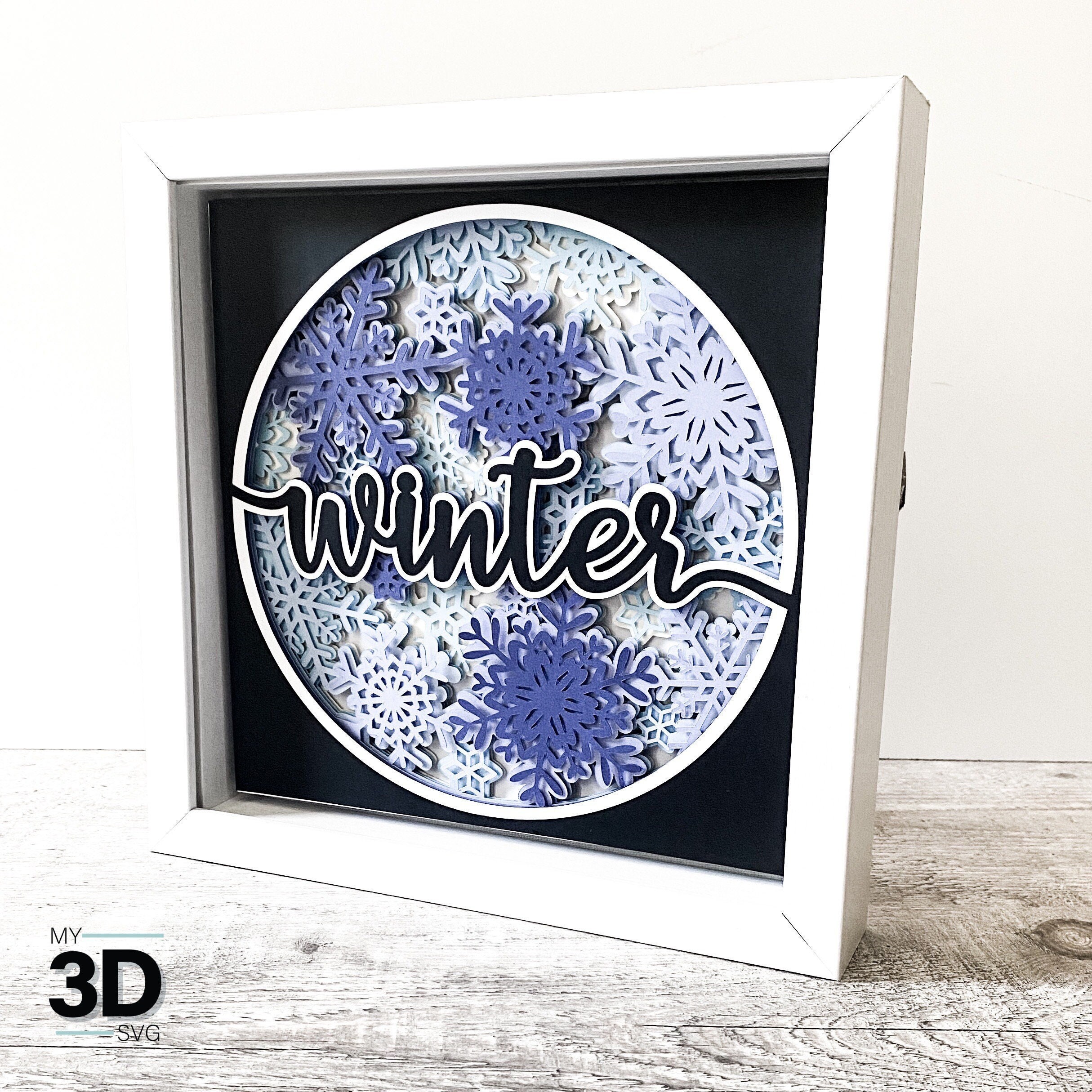 3D WINTER SVG WINTER Shadow Box for Cricut for - Etsy